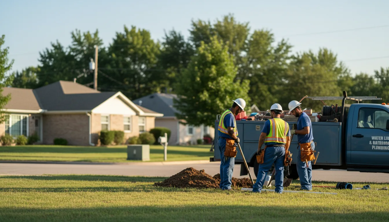 Residential water line and bathroom plumbing service in Russell, MN